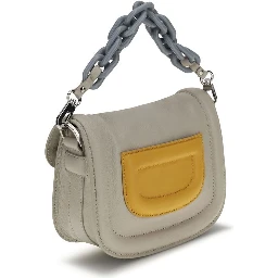 Gray Goatskin Shoulder Bag