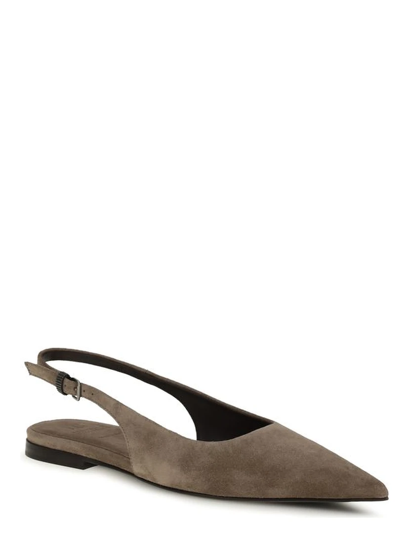 Brown Calf Leather Bos Taurus Ballet Flats