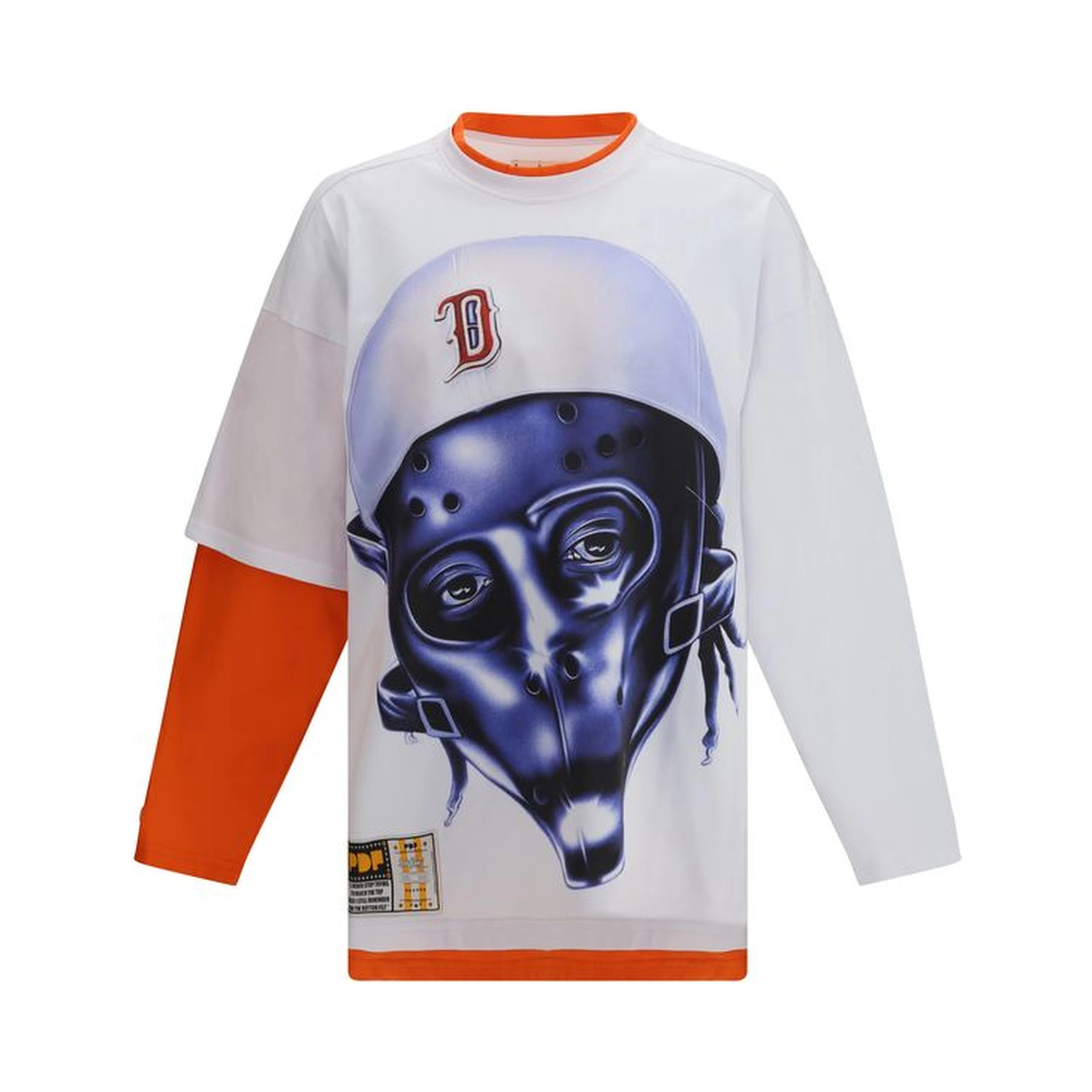 White Cotton Long Sleeve T-Shirt