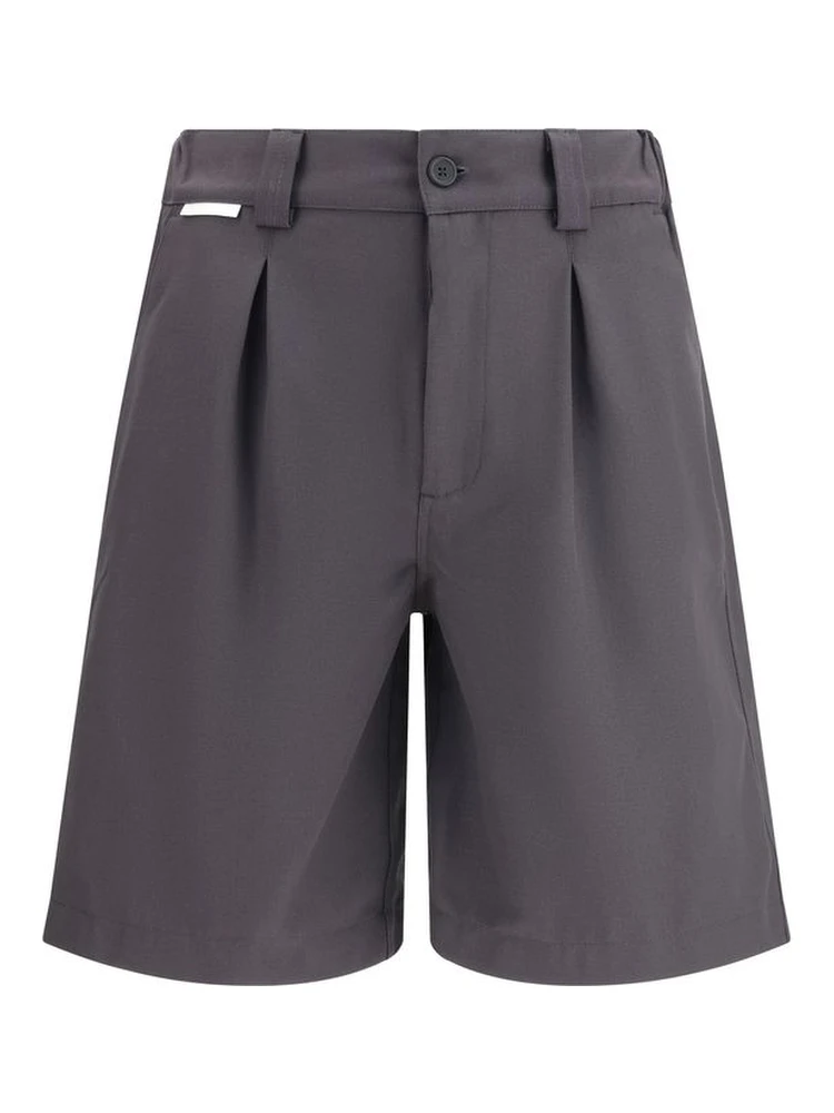 Gray Cotton Bermuda Shorts