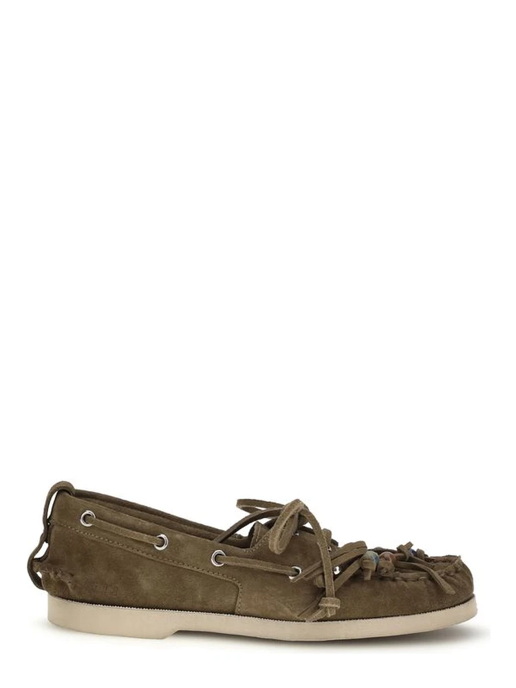 Bicolor Calf Leather Bos Taurus Slip-On Loafers