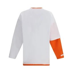White Cotton Long Sleeve T-Shirt