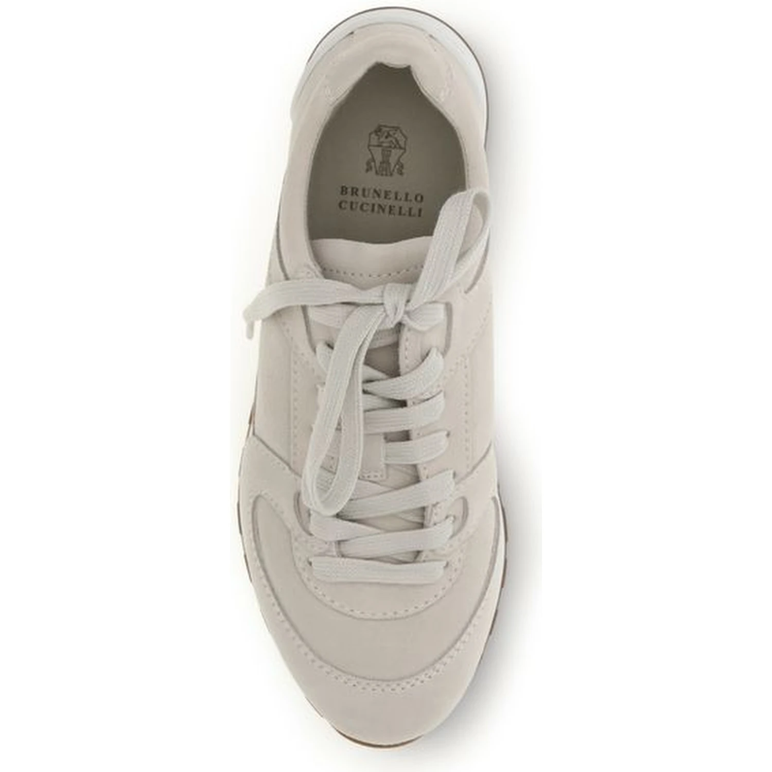 Beige Calf Leather Bos Taurus Low Top Sneakers