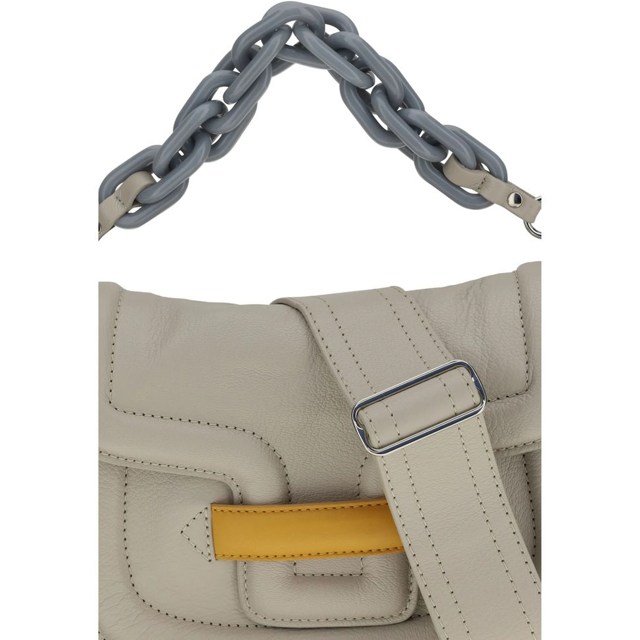 Gray Goatskin Shoulder Bag