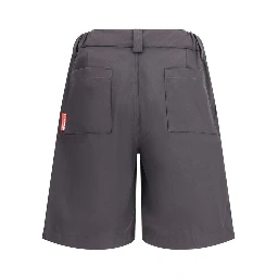 Gray Cotton Bermuda Shorts