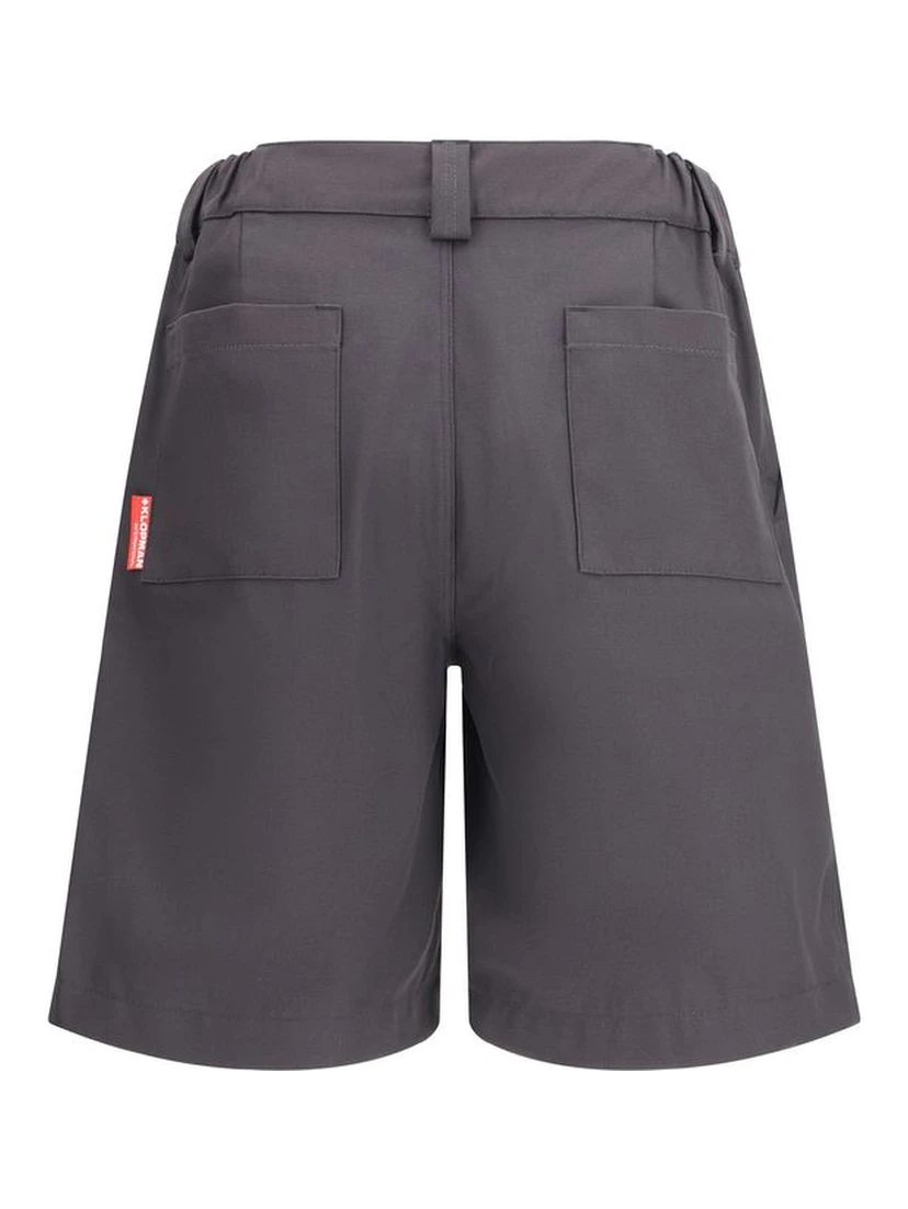 Gray Cotton Bermuda Shorts