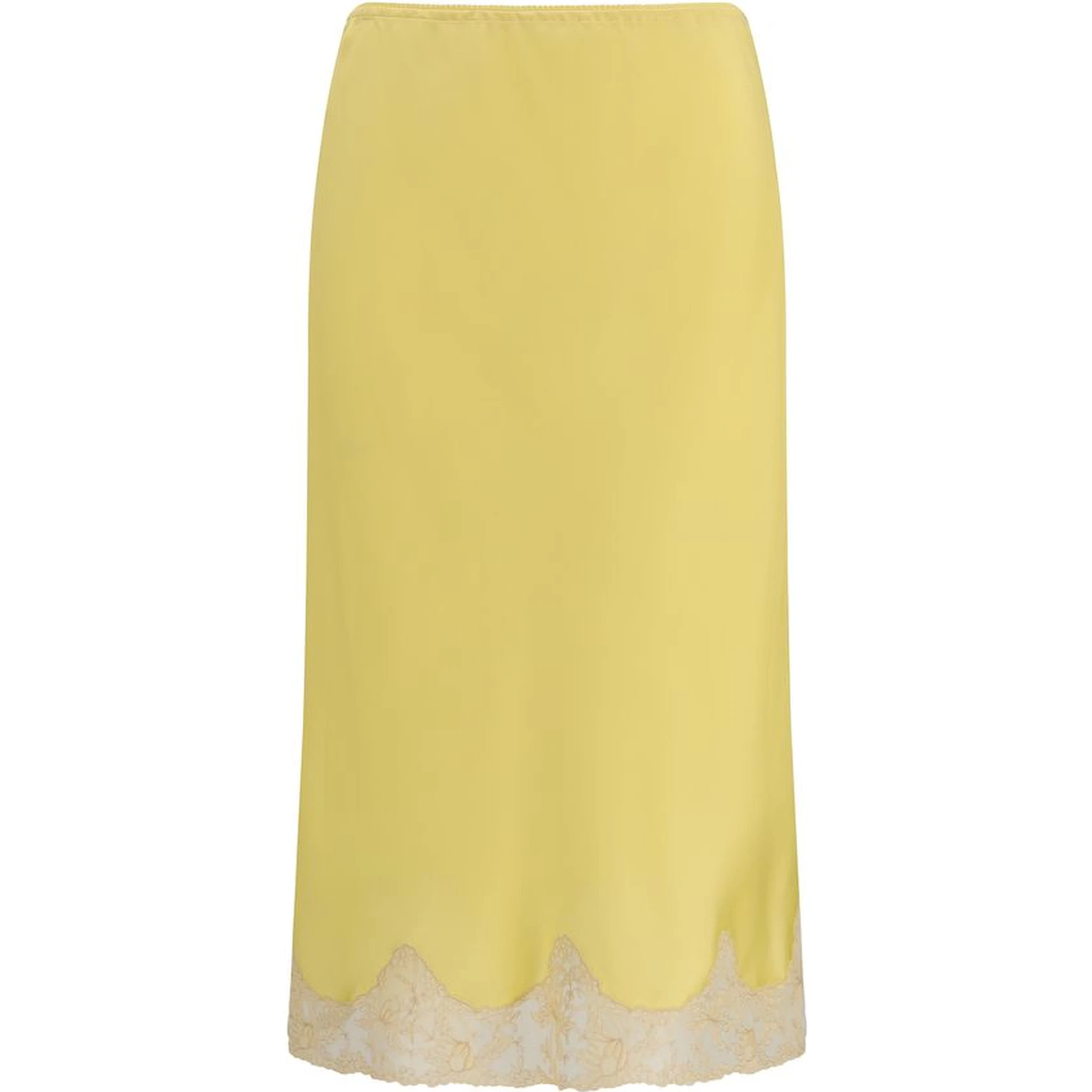 Bicolor Silk Midi Skirt