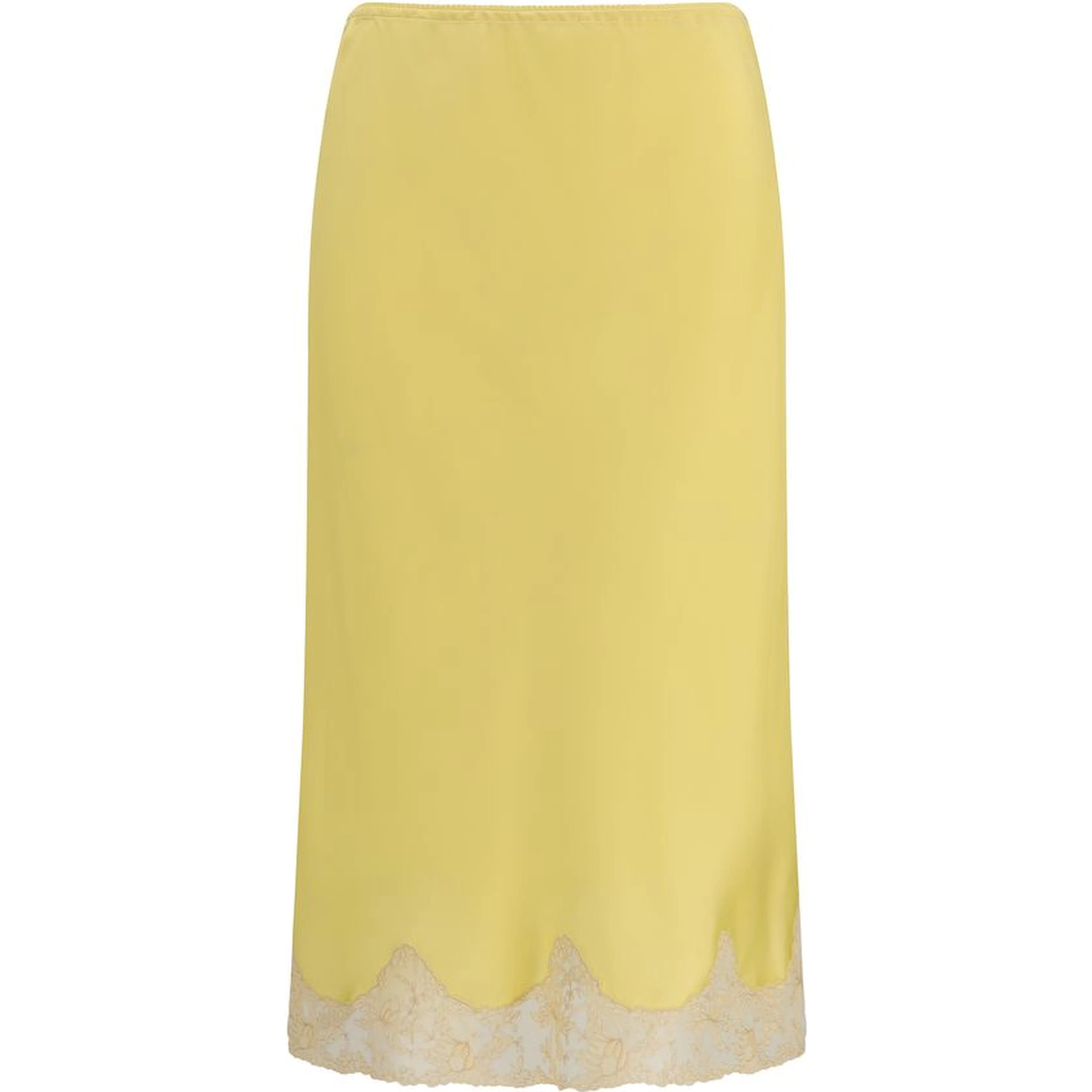 Bicolor Silk Midi Skirt