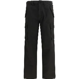 Black Cotton Cargo Pants