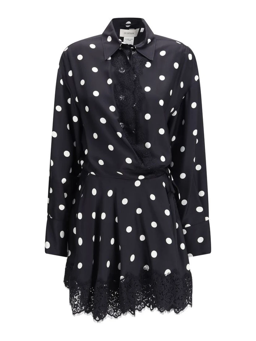 Black Silk Casual Dress
