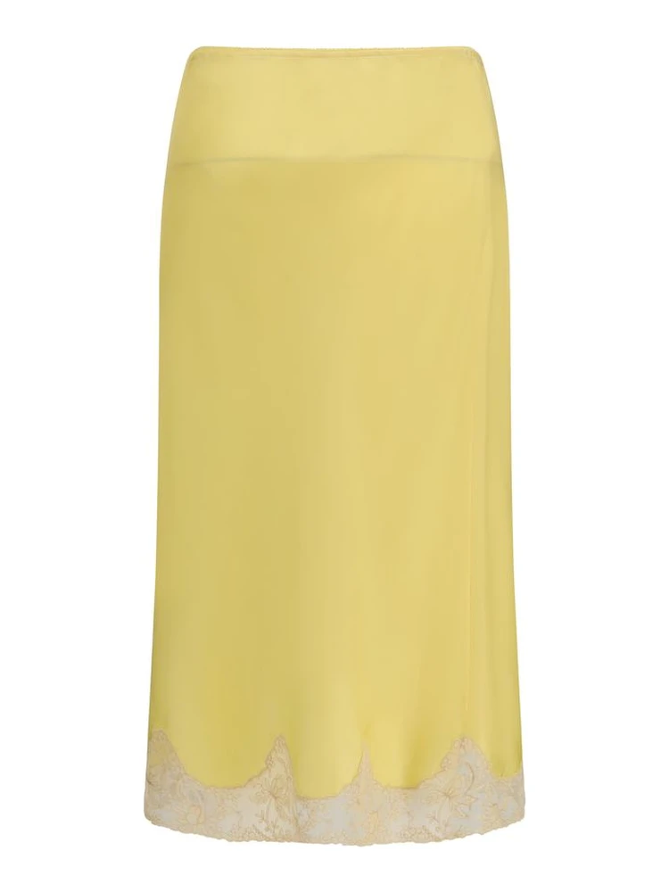 Bicolor Silk Midi Skirt alternative