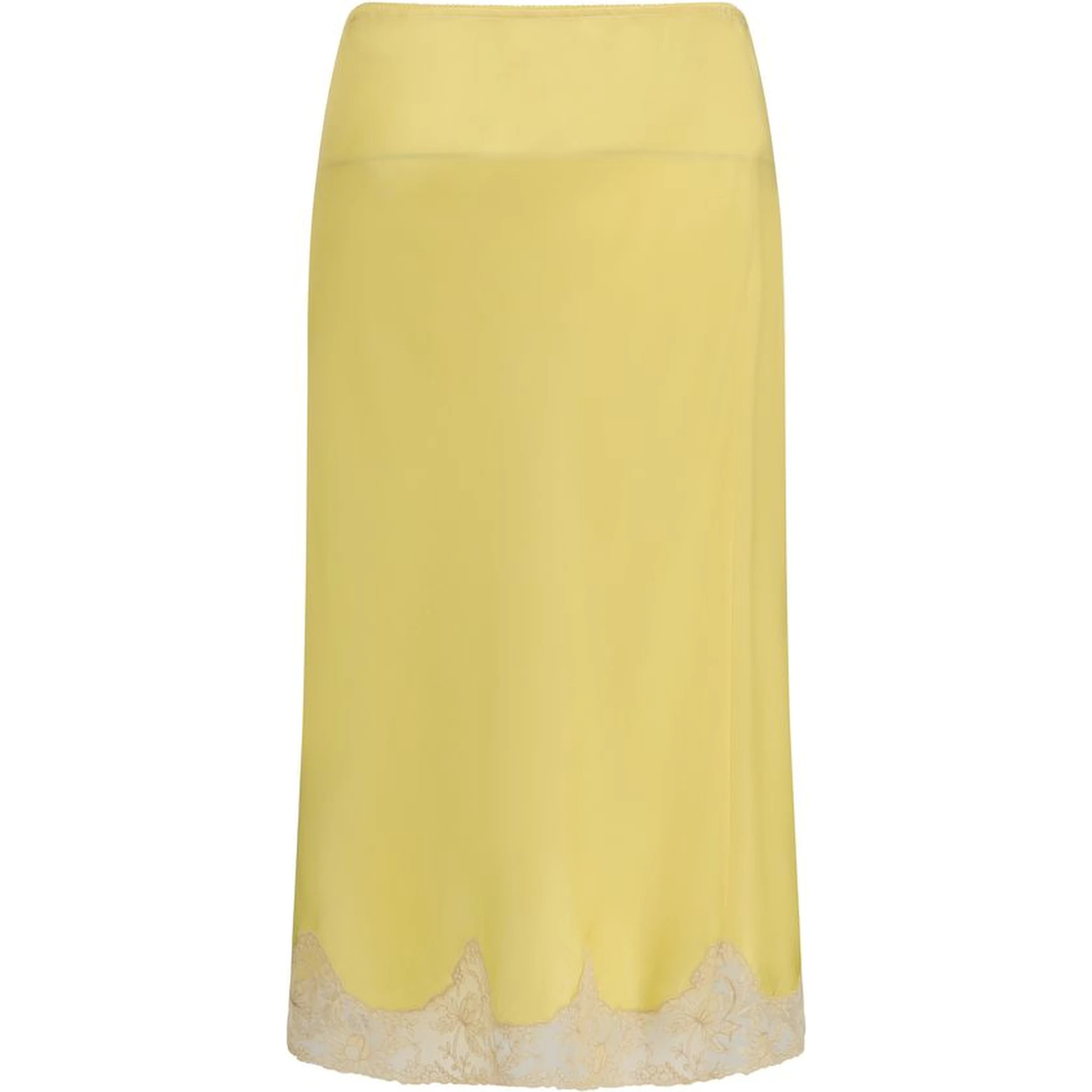 Bicolor Silk Midi Skirt