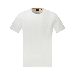 White Cotton Men T-Shirt