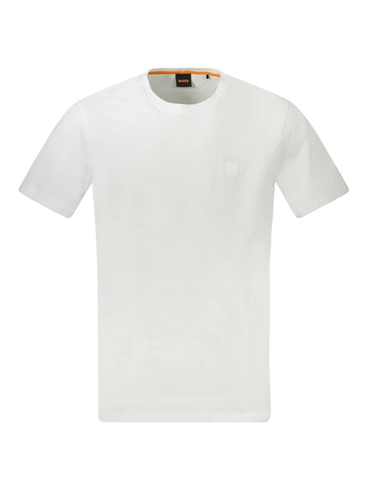 White Cotton Men T-Shirt