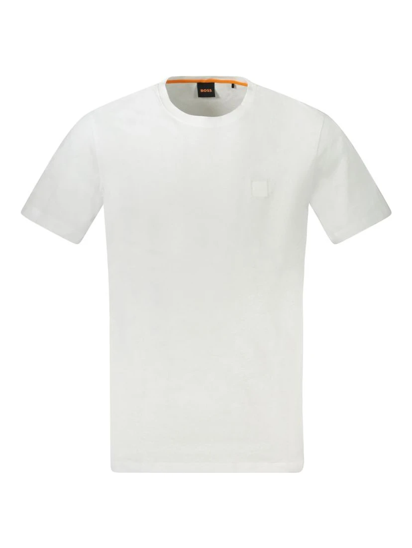 White Cotton Men T-Shirt