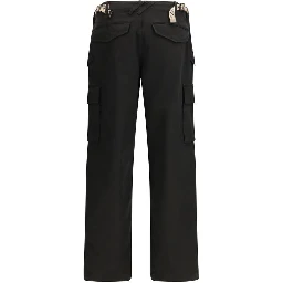 Black Cotton Cargo Pants