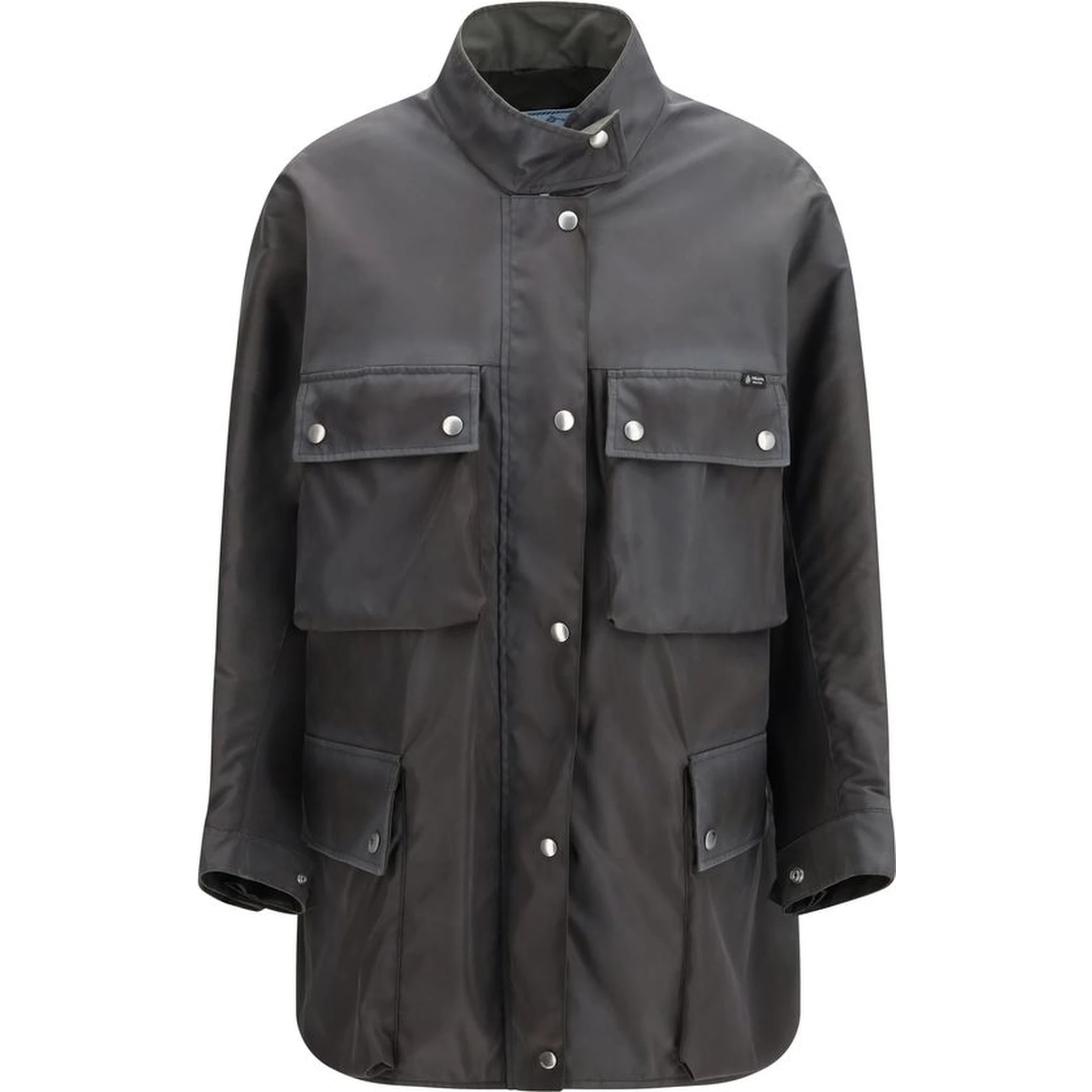 Gray Recycled Polyamide Coat