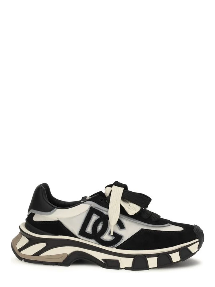 Black Elastane Athletic Sneakers