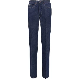 Blue Cotton Slim Fit Jeans