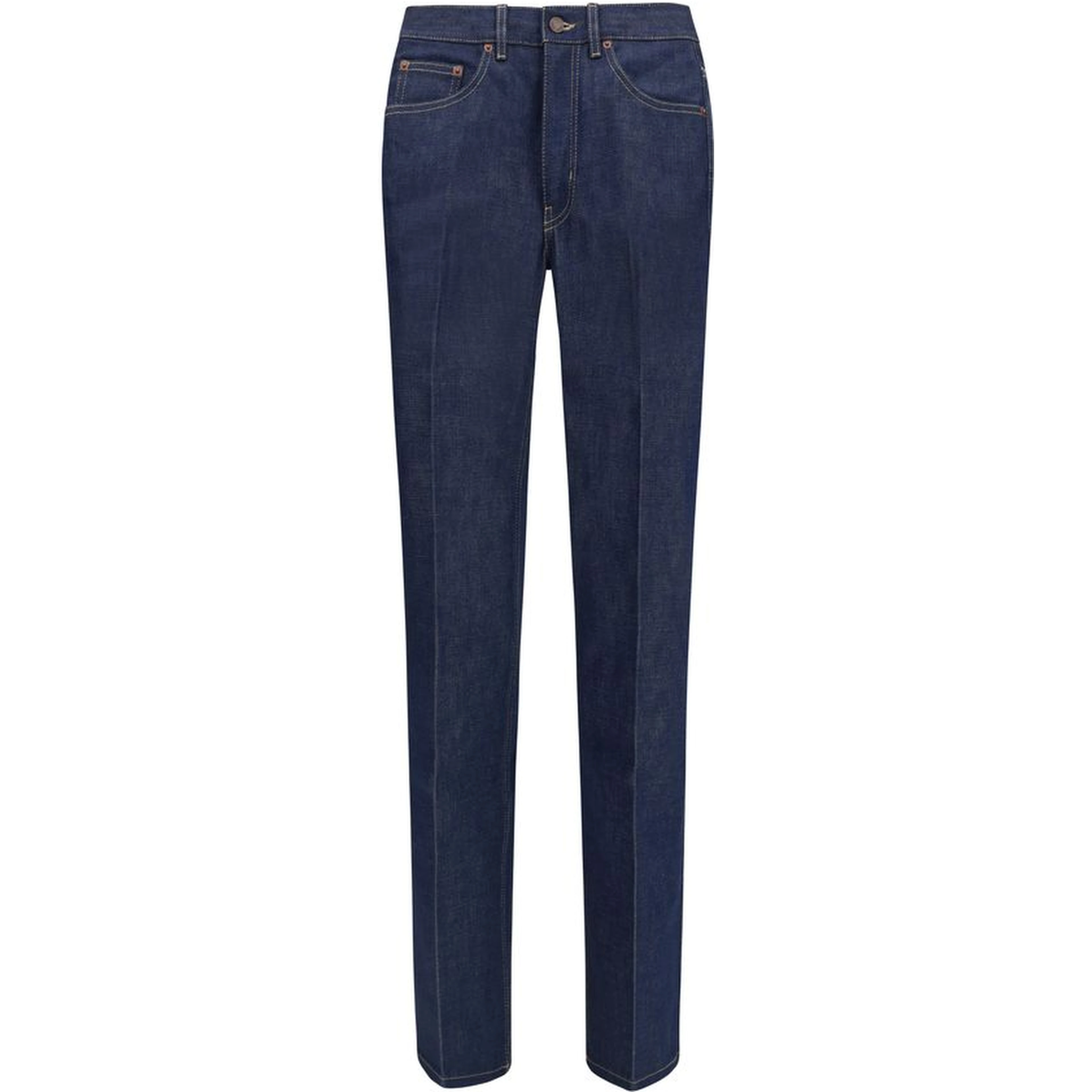 Blue Cotton Slim Fit Jeans
