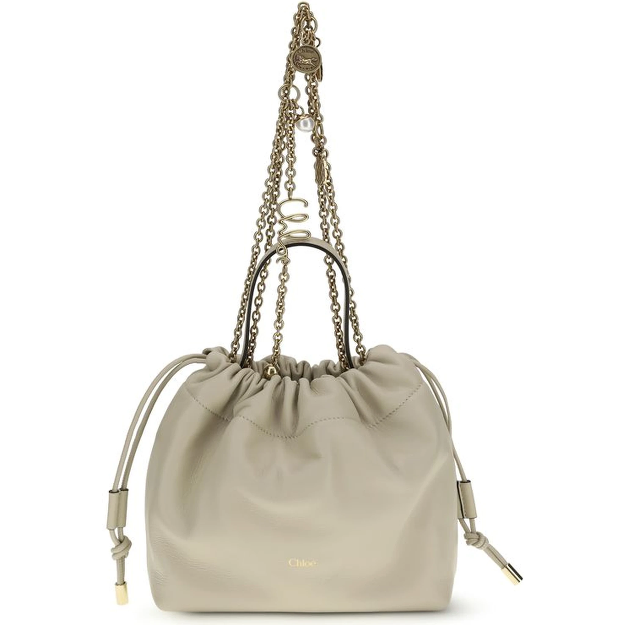 Beige Lamb Ovis Aries Aries Shoulder Bag