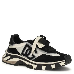 Black Elastane Athletic Sneakers