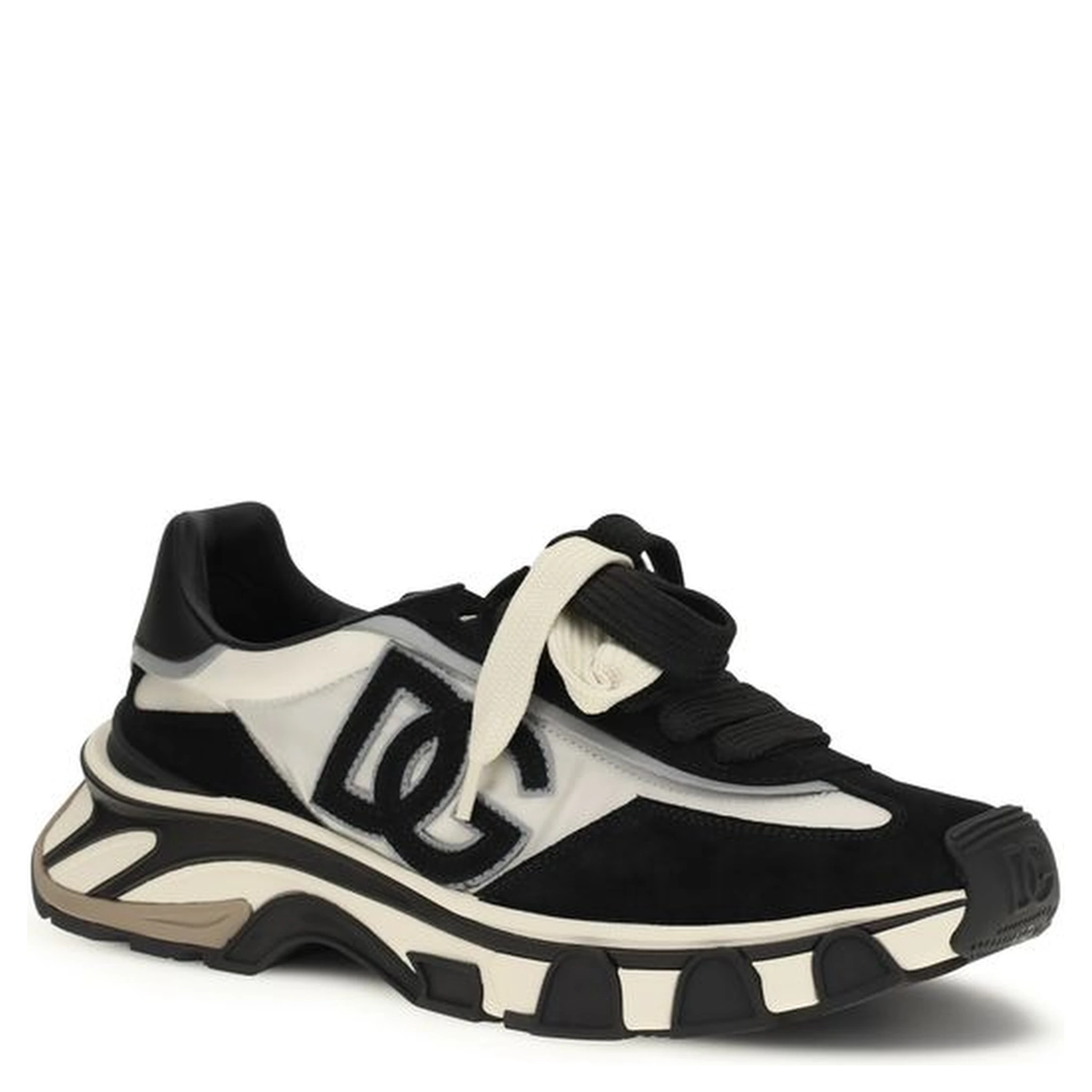 Black Elastane Athletic Sneakers