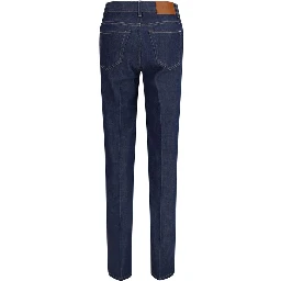 Blue Cotton Slim Fit Jeans