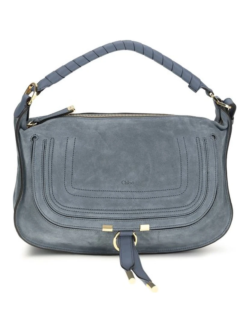 Blue Calf Leather Bos Taurus Shoulder Bag
