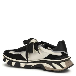 Black Elastane Athletic Sneakers