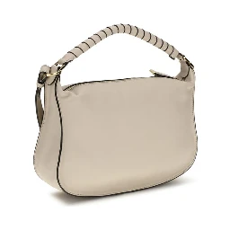 Beige Calf Leather Bos Taurus Shoulder Bag