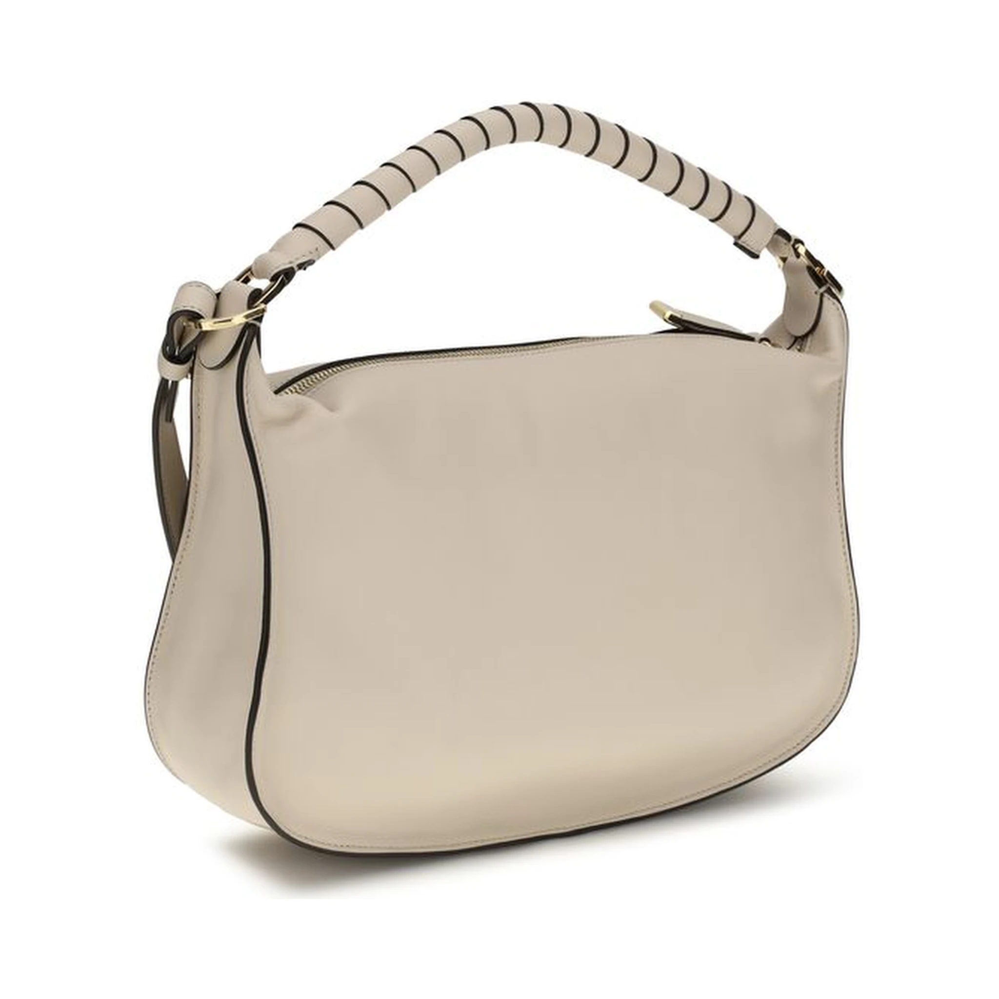 Beige Calf Leather Bos Taurus Shoulder Bag