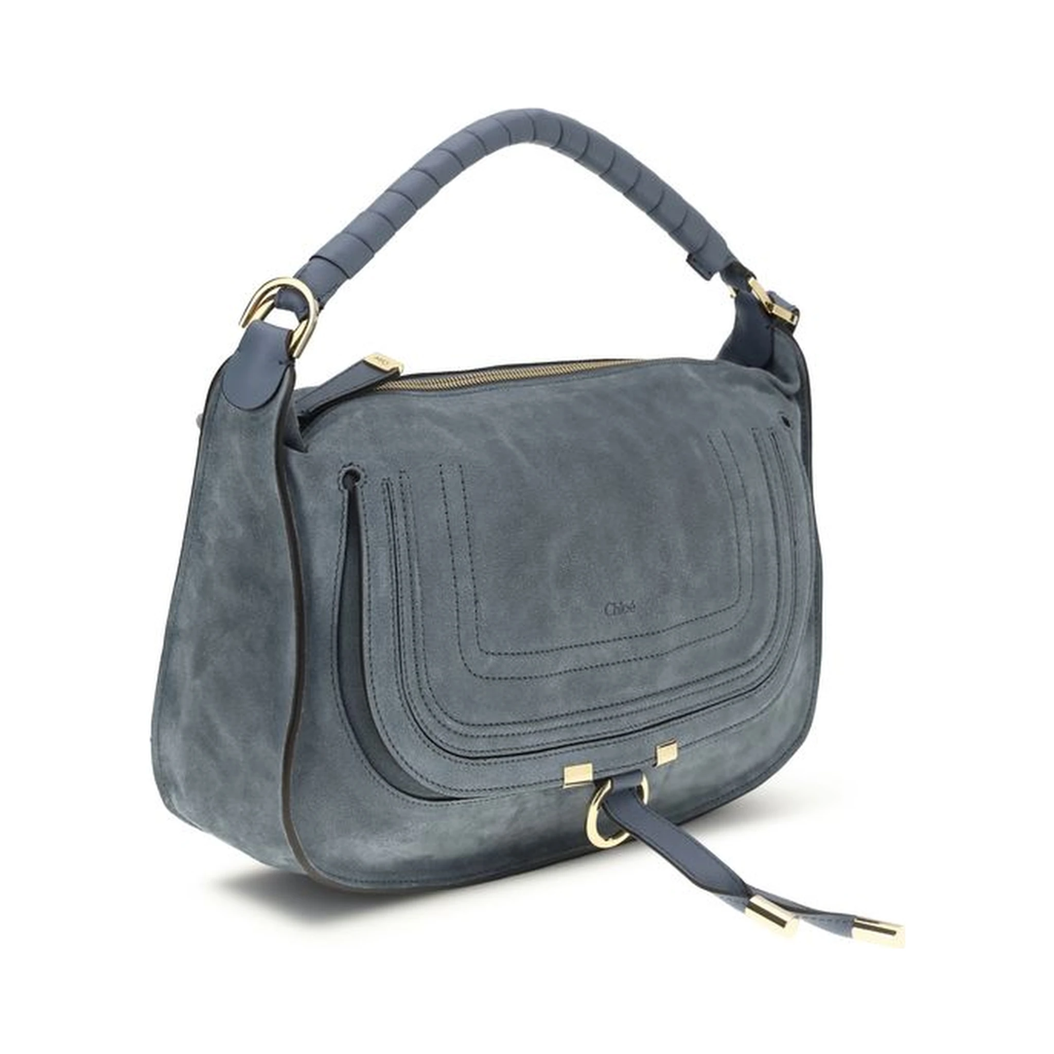 Blue Calf Leather Bos Taurus Shoulder Bag