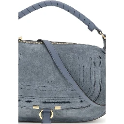 Blue Calf Leather Bos Taurus Shoulder Bag