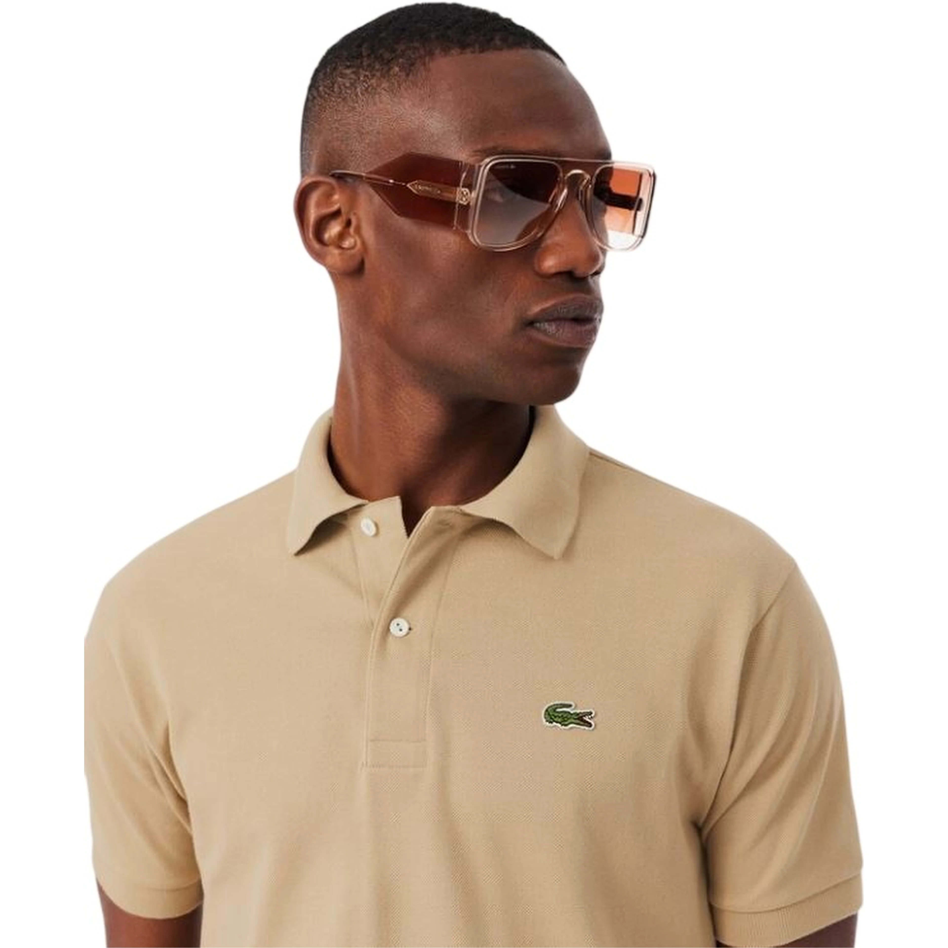 Lacoste T-shirts and Polos Beige