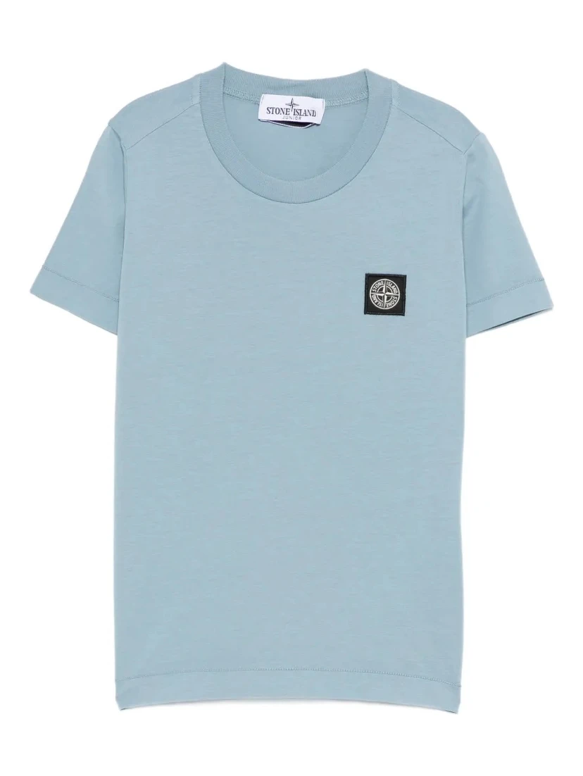 STONE ISLAND KIDS T-shirts and Polos Clear Blue