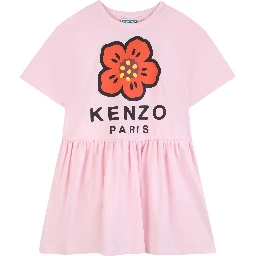 فساتين أطفال من كنزو باللون الوردي