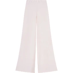 Cashmere and cotton wide leg pants