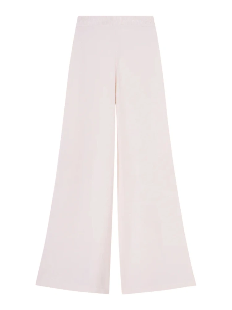 Cashmere and cotton wide leg pants