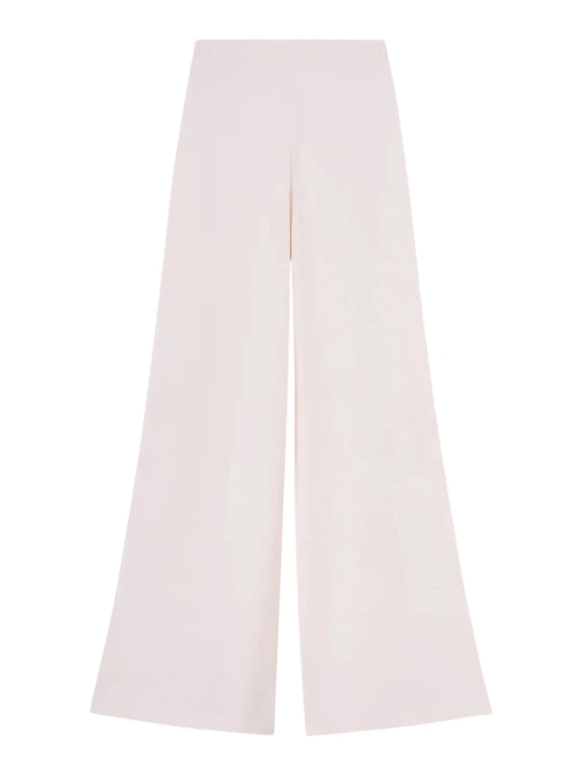 Cashmere and cotton wide leg pants
