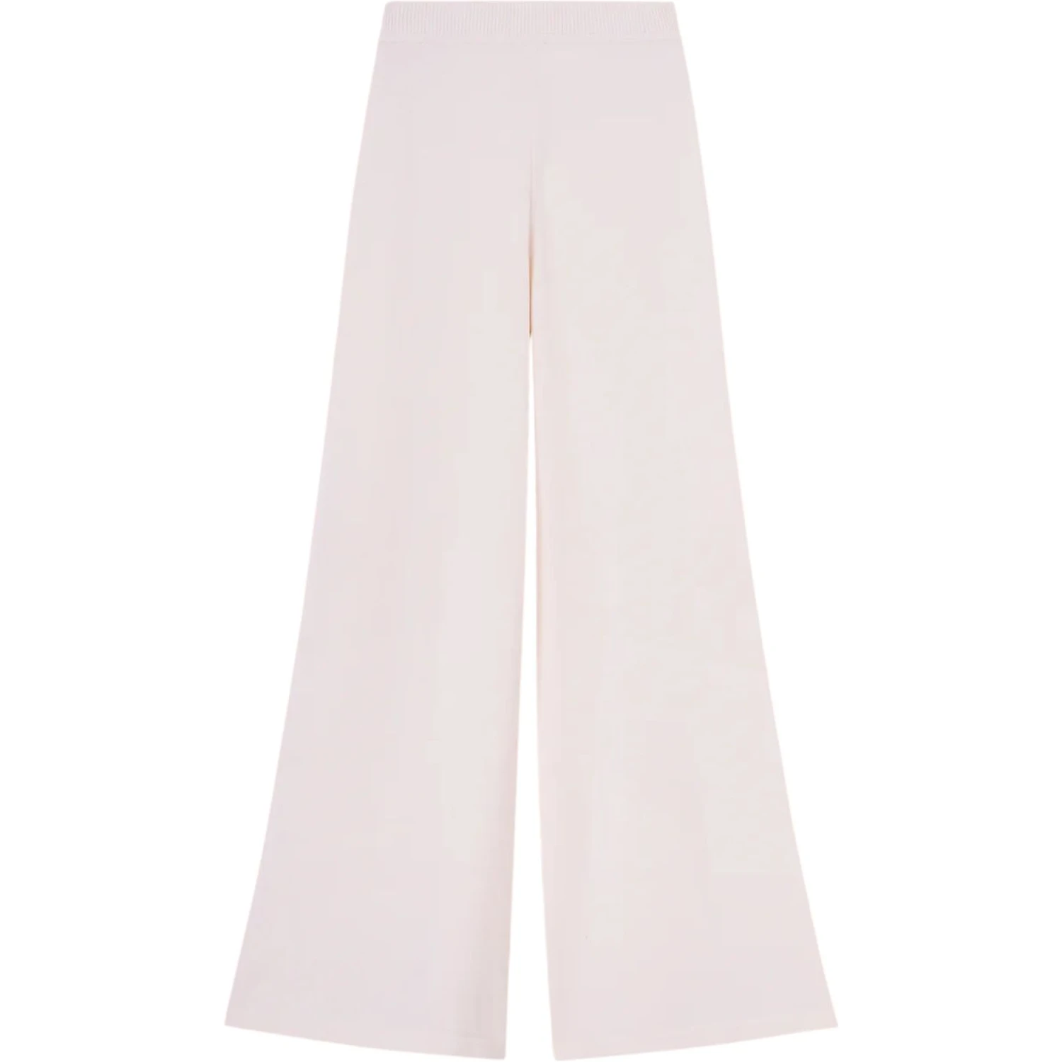 Cashmere and cotton wide leg pants