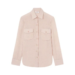 Shirt in mixed cashmere and linen