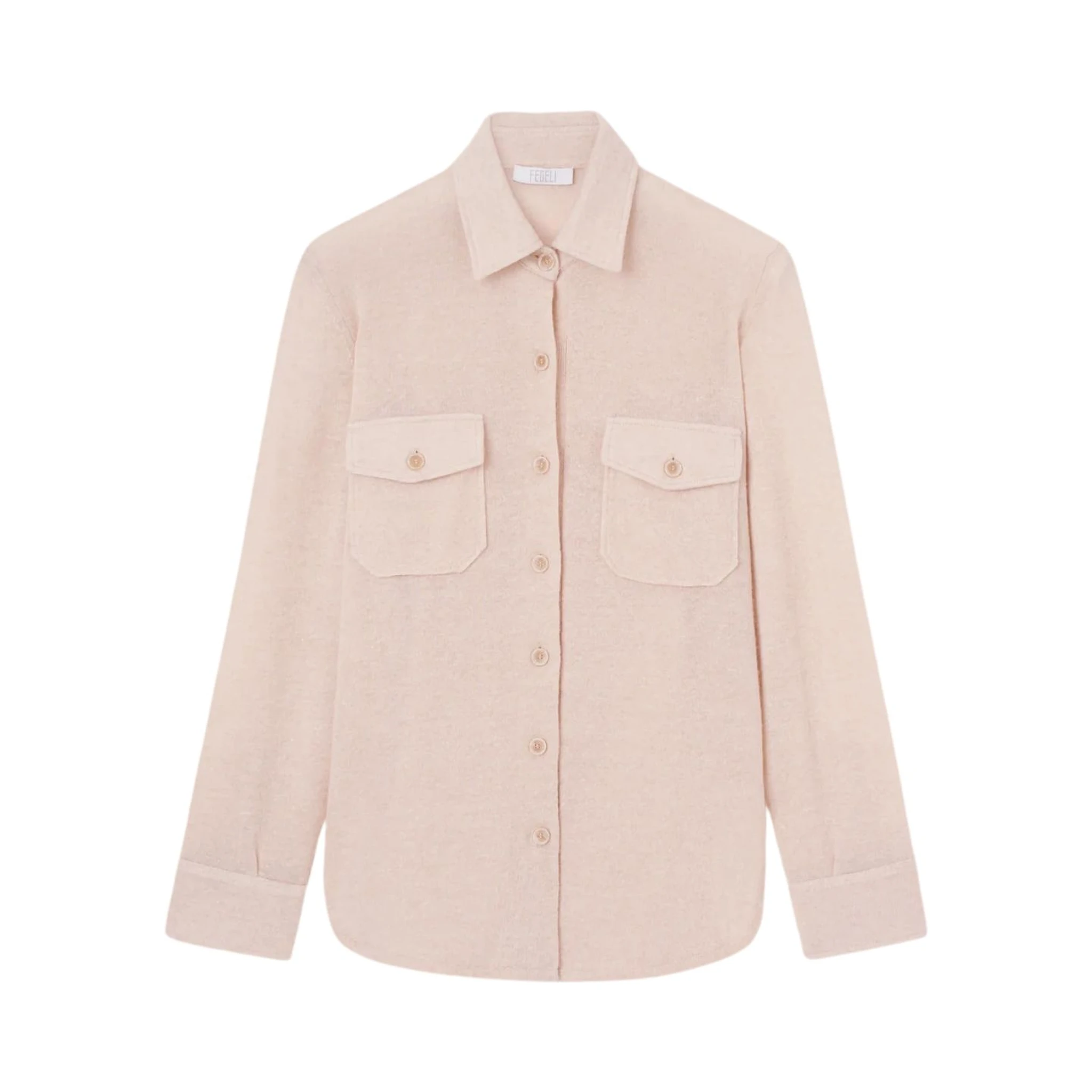 Shirt in mixed cashmere and linen