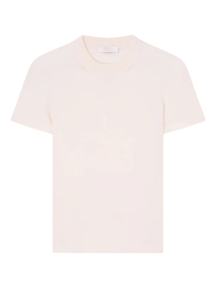 T-shirt in cotton and cashmere