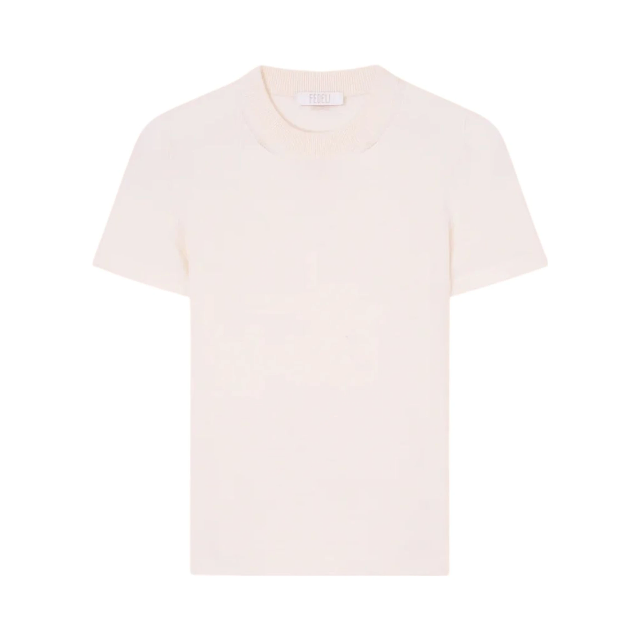 T-shirt in cotton and cashmere