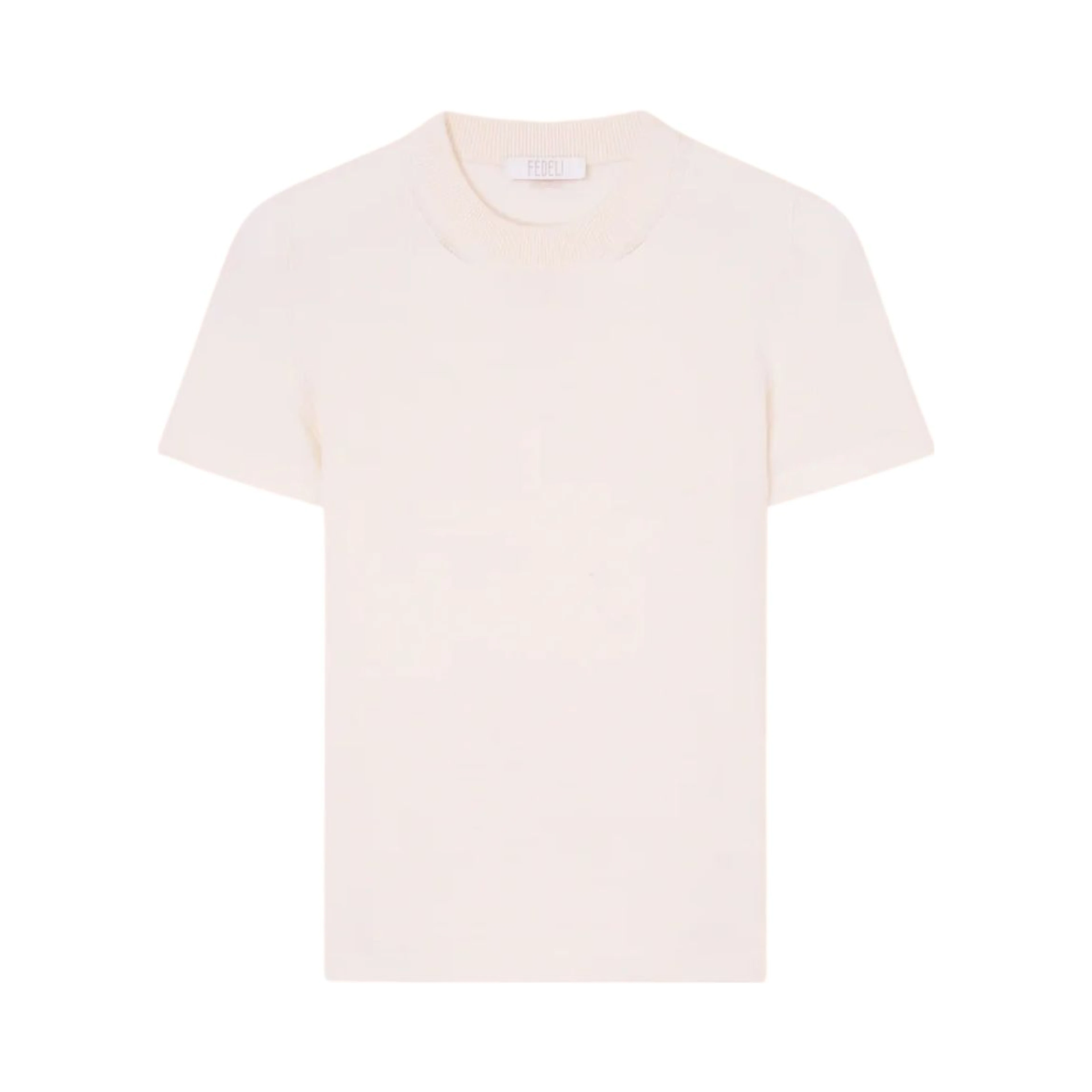 T-shirt in cotton and cashmere