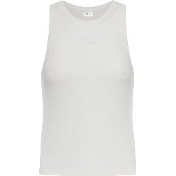 Tank top in silk and cotton