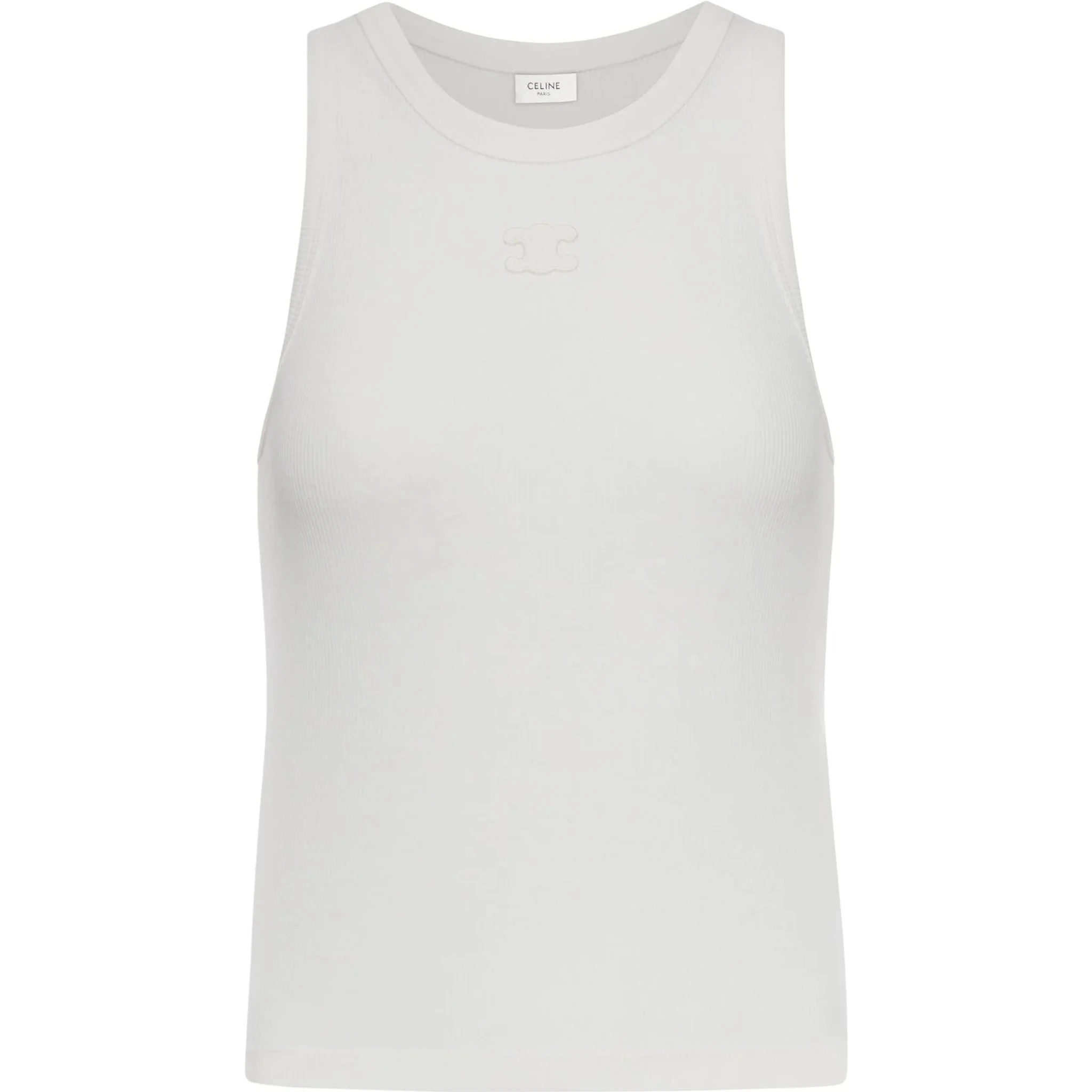 Tank top in silk and cotton