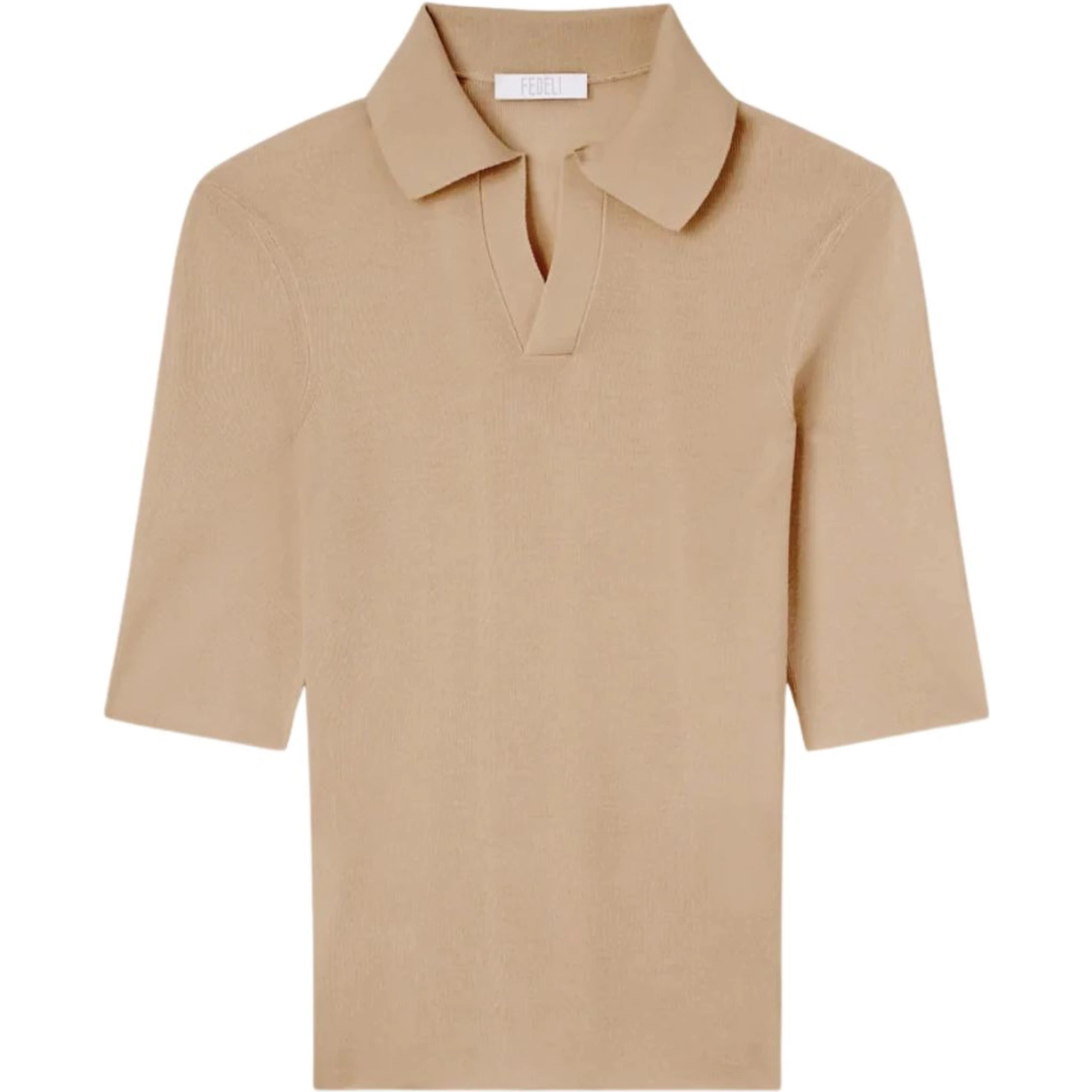 Polo shirt in cashmere and silk