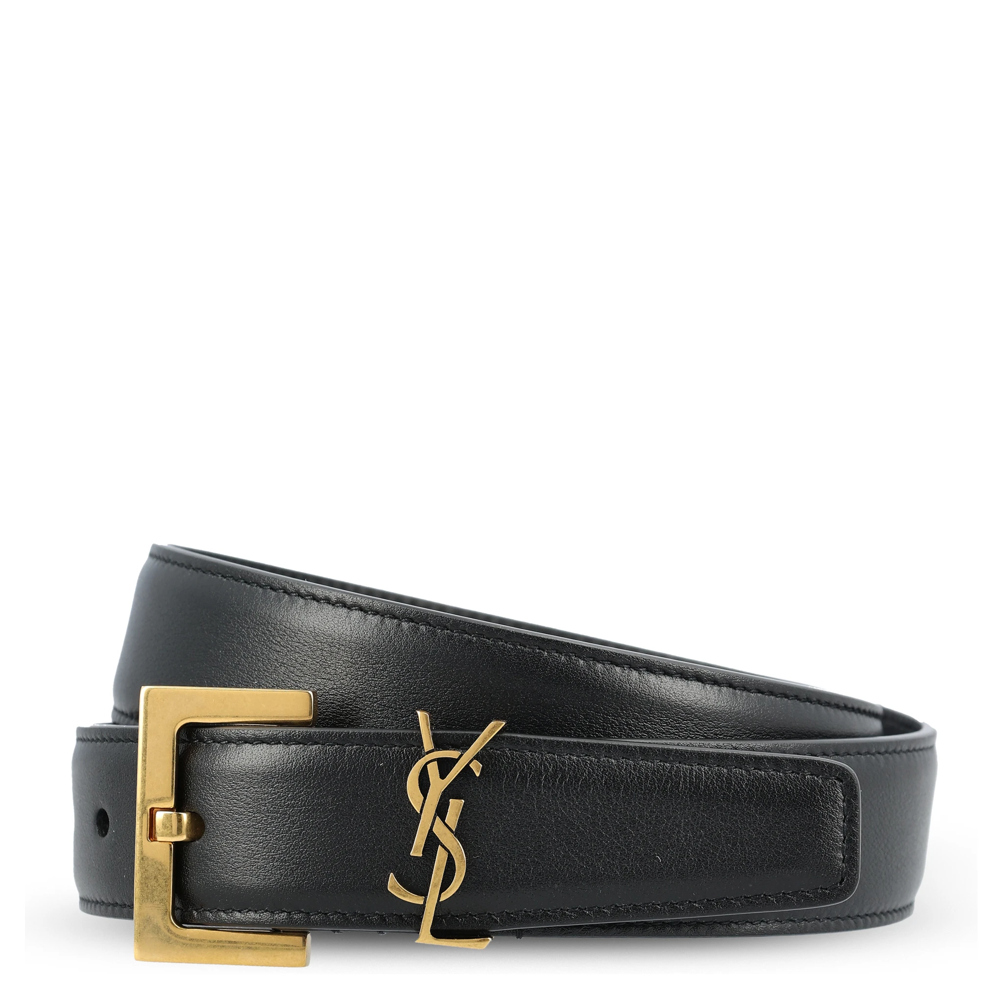 أحزمة سان لوران سوداء